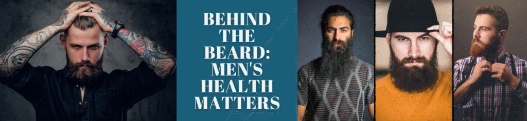 Men with beards for No Shave November men's health awareness campaign in Windsor Colorado featuring wellness lab panel screening
